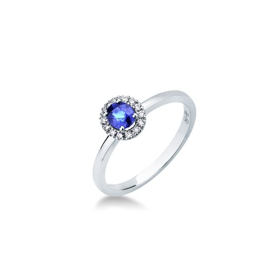 Anillo Mirco Visconti Mujer in Oro blanco Zaffiro 0.45 Ct AB872 /Z - AB872 /Z